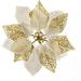 10 Pack Christmas Flowers Glitter Bushes Christmas Tree Flowers Christmas Ornament. Artificial Flowers Christmas Decorations- - Gold