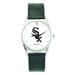 Men's Black Chicago White Sox Stainless Steel Watch with Leather Band