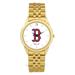 Men's Gold Boston Red Sox White Dial Rolled Link Bracelet Wristwatch