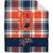 Pegasus Detroit Tigers 50" x 60" Plaid Flannel Sherpa Plush Blanket