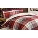 Soft Flannelette Bedding Duvet Set, King, Lomond-Red