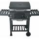 Sweeek - Charcoal barbecue - Bernard black - Smoker barbecue with air vents, ash collector and folding shelves - Black