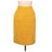 Thierry Mugler Casual Skirt: Yellow Solid Bottoms - Women's Size 44