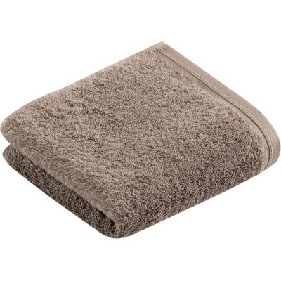 Gästehandtuch VOSSEN "Vegan Life", grau (pepplestone), B:40cm L:60cm, Webfrottier, Obermaterial: 100% Baumwolle, Handtücher (Packung), im Set, 100% vegan Image
