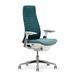 Haworth Fern Digital Knit Task Chair Aluminum/Upholstered in Gray/Blue | 41.5 H x 28.5 W x 28.5 D in | Wayfair BP03433