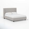 Joss & Main Tilly Upholstered Low Profile Platform Bed Upholstered, Wood in White | King | Wayfair 55E4212BD33240BF81AAF9C5E743FC4D