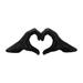 Trent Austin Design® 5" Ceramic Heart Sculpture Porcelain/Ceramic in Black | Wayfair 67B9EC891BF74BD4A587FC33C4531431