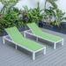 Latitude Run® Agrihan Outdoor Metal Chaise Lounge Metal in Green/Gray | 13.2 H x 25 W x 78.5 D in | Wayfair EE966FBDF9C143C78B0364DEE2E7A441