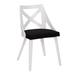 Side Chair - Corrigan Studio® Darshini 21.65" Wide Side Chair Polyester in Black | 31.9 H x 21.65 W x 19.65 D in | Wayfair