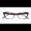Unisex s horn Transparent Gray Acetate Prescription eyeglasses - Eyebuydirect s Ray-Ban RB5499 Lady Burbank