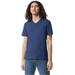 American Apparel 2006CVC CVC V-Neck T-Shirt in Heather Indigo size XL | Cotton/Polyester Blend