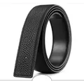 Embossed Leather Leather Belt Not Taping Head Smooth Buckle Body Leather Headless Belt H No Buckle