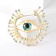 Big Blue Eye Round Brooches Women Unisex New Design Charming Eyes Party Office Brooch Pin Gifts