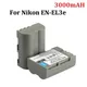 3000mah EN-EL3E ENEL3E Li-ion Battery EN EL3e Camera Bateria for Nikon D50 D70 D70s D80 D90 D100