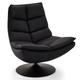 Fauteuil lounge en cuir noir