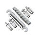 6 String Guitar Bridge 6pcs Guitar Bridge 6 String Locking Bridge and Tailpiece Set for LP Electric Guitar (Silver)