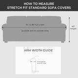 SureFit Hampstead Stretch Velvet Sofa Slipcover Machine Washable Couch Covers - 40x96