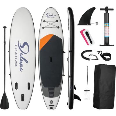10 ft. Black Inflatable Stand Up Paddle Board with Full SUP Accessories for All Skill Levels