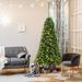 6ft Pre-Lit Hinged Christmas Tree W/ Remote Control & 9 Lighting Modes - 36"x72"