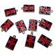 10 x Steel & Enamel Union Jack Charms, British Flag Charms, Jewelry Making Beads, Keychains, Earrings, Findings, Coronation, Necklaces Gifts