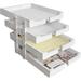 White Wood Document Tray Organizer Office Desktop Expandable File Folder Paper Mail And Stationery Holder