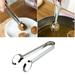 stainless steel tongs 1Pc Stainless Steel Bread Tong Multifunction Food Clip Kitchen Serving Tongs for Eggs Cookies Barbecue (Silver)