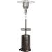 Outdoor Natural Patio Heater | 45 000 BTU | XL-Series | Anti-Tilt And Safety Shut-Off | Residential And | Includes Drink Table And Wheels | Matte Mocha