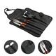 barbecue grill utensils 1 Set Stainless Steel BBQ Tools BBQ Apron Glove Outdoor Grilling Supply (Black)
