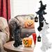 Sunjoy Tech Halloween Witch Sculpture with Lantern Ornament Ghost Looking Resin Figure Hellraiser Halloween Decoration