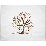 Luxurious Shabbat Challah Cover Embroidered Tree Of Life - Earthtones -Optional Personalization (Not Personalized)