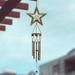 Star Solar Wind Chimes Light Retro Windchimes for Garden Yard Patio Lawn LED Hanging Chime Decor Outdoor Garden Chandeliers with Warm Light
