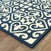 Style Haven Marianna Two-Tone Tile Navy/ Off-White Loop Pile Indoor Outdoor Rug 2 5 x 4 5 3 x 5 Accent Outdoor Indoor Entryway Bathroom Patio