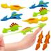 15 Pcs Slingshot Dinosaur Finger Toys Rubber Dino Finger Sling Shot Toys Bulk Dinosaur Party Favors Funny Gag Gifts for Kids Teens Boys Silly Novelty Easter Christmas Birthday Goodie Bag Stuffers