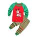 Quealent Boys Childrenscostume Male Big Kid Baby Clothes Gift Set Boy Boys Pajamas Set for Baby Girls Boys Christmas Santa XMAS Pajamas 4 Month (Green 3-4 Years)