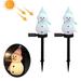 2PCS Christmas Decoration Snowman Solar Garden Light Outdoor Solar Ground Plug Light Lawn Landscape Light Atmosphere Light-Blue