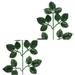 Artificial Plants 10 pcs Decorative Simulation Rose Leaf Green Plant Ornament for Decoration use