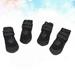 pet rain boot 4Pcs Little Pet Dog Puppy Anti-slip Luminous Rain Snow Boots Candy Colors Rubber Waterproof Boots Shoes Size 3 (Black)