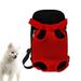 Pet Backpack 1PC Pet Chest Backpack Outdoor Pet Four-leg Storage Bag Portable Pet Backpack Creative Pet Storage Bag Breathable Pet Travel Backpacks for Dogs Cats Kitten Puppy(Red Size L)
