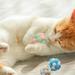 Pet Ball Toy 6pcs Funny Cat Elastic Ball Toy Plush Playing Ball Cat Training Bell Ball Toy Cat Catching Ball (6 Colors Mixed)