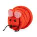 Cat in the Box Catch a Mouse by The Tail Wool Cat Mouse Toy with a 6-Foot Tail for Indoor Cats Kittens. Cute Cat Toy Mouse Rat Plush Toy Fake Mouse Mice. No Catnip. (Christmas Red)