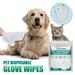 Fridja Disposable Pet Gloves 2 Pieces No Rinse Pet Wipes Disposable Pet Massage Gloves Pet Grooming Pet Wash Pet Wash 2 Pack