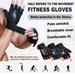 Kaesi 1 Pair Fitness Gloves Anti-Slip Strength Training Half Finger Outdoor Weightlifting Sports Training Gloves for Men and Women Blue