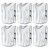 Scrimmage Training Vest 27x18 Soccer Jersey Sport Team Pinnies White 6 Pack