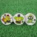 Kaesi Golf Ball Marker 12 Zodiac Cartoon Animals Stainless Colorfast Round Shape Mark Golf Clear Pattern with Golf Hat Visor Clips Golf Ball Mark Golf Supplies Style K