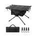 Foldable Camping Table Camping Desk with Storage Bag Camp Table Outdoor Foldable Table Beach Table for BBQ Backpacking Hiking Black with Mesh Bag