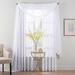 Smart Sheer 108-Inch Insulated Crushed Voile Rod Pocket Sheer Window Curtain Panel in White