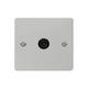 Se Home - Flat Plate Polished Chrome 1 Gang Single Coaxial tv Socket - Black Trim