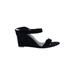 AD & Daughters Wedges: Black Solid Shoes - Women's Size 10 - Open Toe