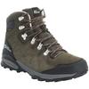 Wanderschuh JACK WOLFSKIN "REFUGIO TEXAPORE MID M", Gr. 40, grün (khaki), Leder, Textil, Synthetik, sportlich, Schuhe, Wasserdicht
