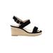 Sole Society Wedges: Black Print Shoes - Women's Size 7 1/2 - Open Toe